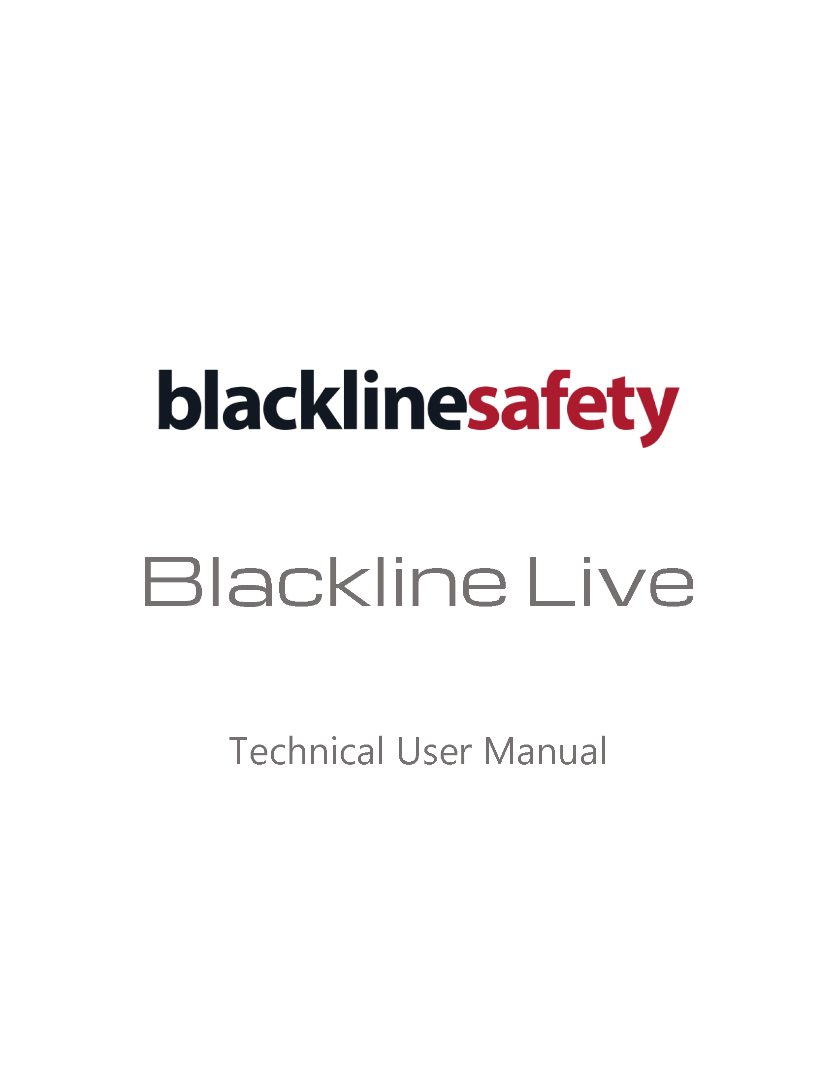 Blackline Live Technisches Benutzerhandbuch Cover